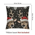 thumbnail image 4 of Pillow Case Covers King  Soft Pillow Shams Covers Christmas Doodle Reindeer, Rectangular Bed Pillowcases for Bedroom Sofa Couch, 4 of 7