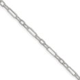 thumbnail image 1 of 925 Sterling Silver 4mm Fancy Link Chain Anklet, 1 of 2