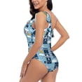 thumbnail image 4 of Gaeub Airplanes and Aviation Signs Women's One Shoulder Ruffle Tummy Control Swimwear for Swimming Surfing Beach Party - X-Large, 4 of 8