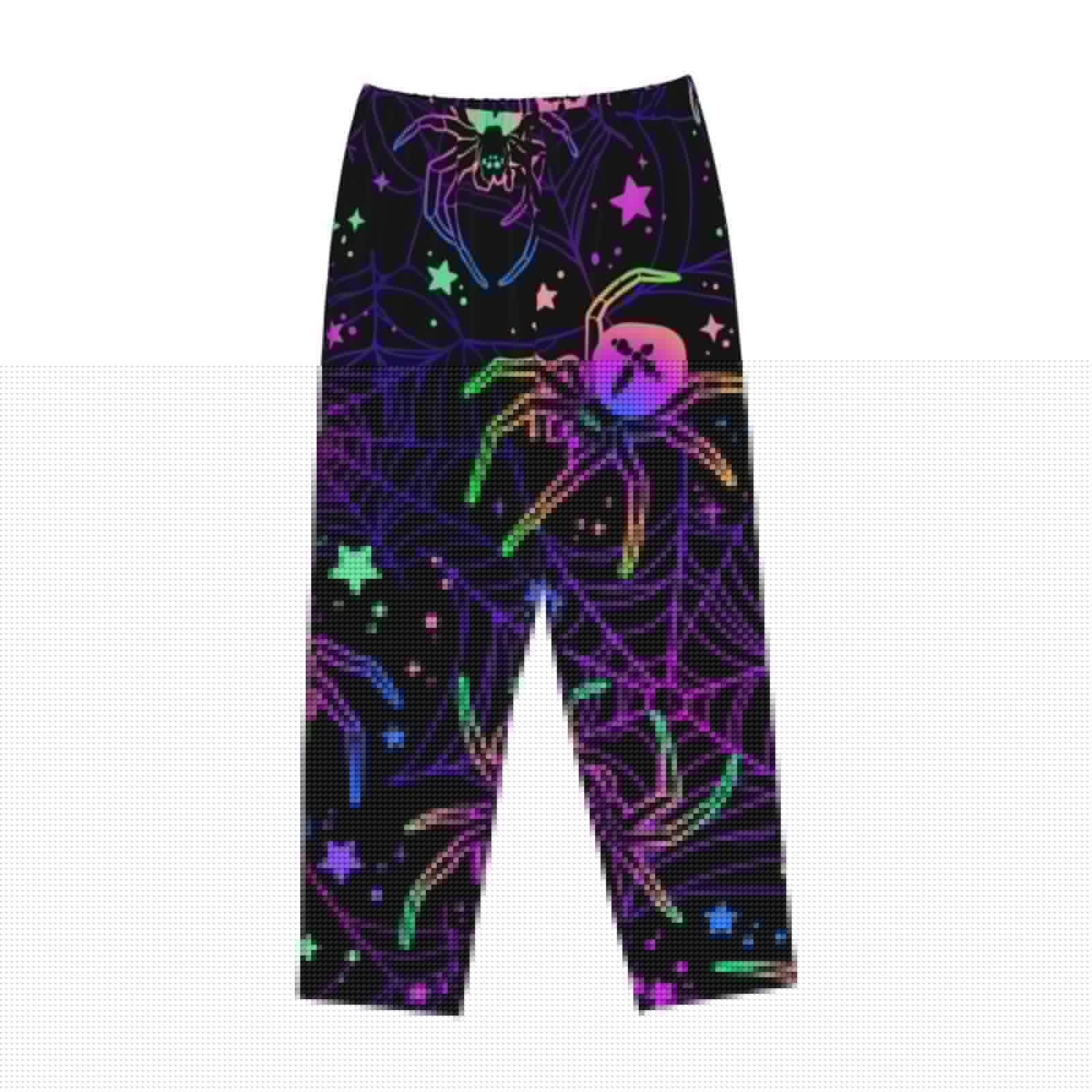 thumbnail image 4 of Sigee Multi-colored Spiders Print Women's Soft Pajama Pants - Breathable and Comfortable Lounge Sleep Bottoms with Elastic Waistband and Pockets-Medium, 4 of 9