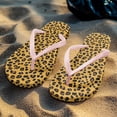 thumbnail image 3 of Psesaysky Women's Flip Flops with Leopard Print Sandals for Beach Swimming Pool Shower Outdoor Anti-Slip Comfortable Sandals Size 5-9, 3 of 7