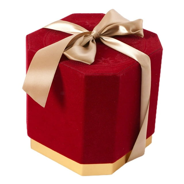 Gift Box Simple Nordic with Lid Beautiful Gift Box with Ribbon Birthday Party