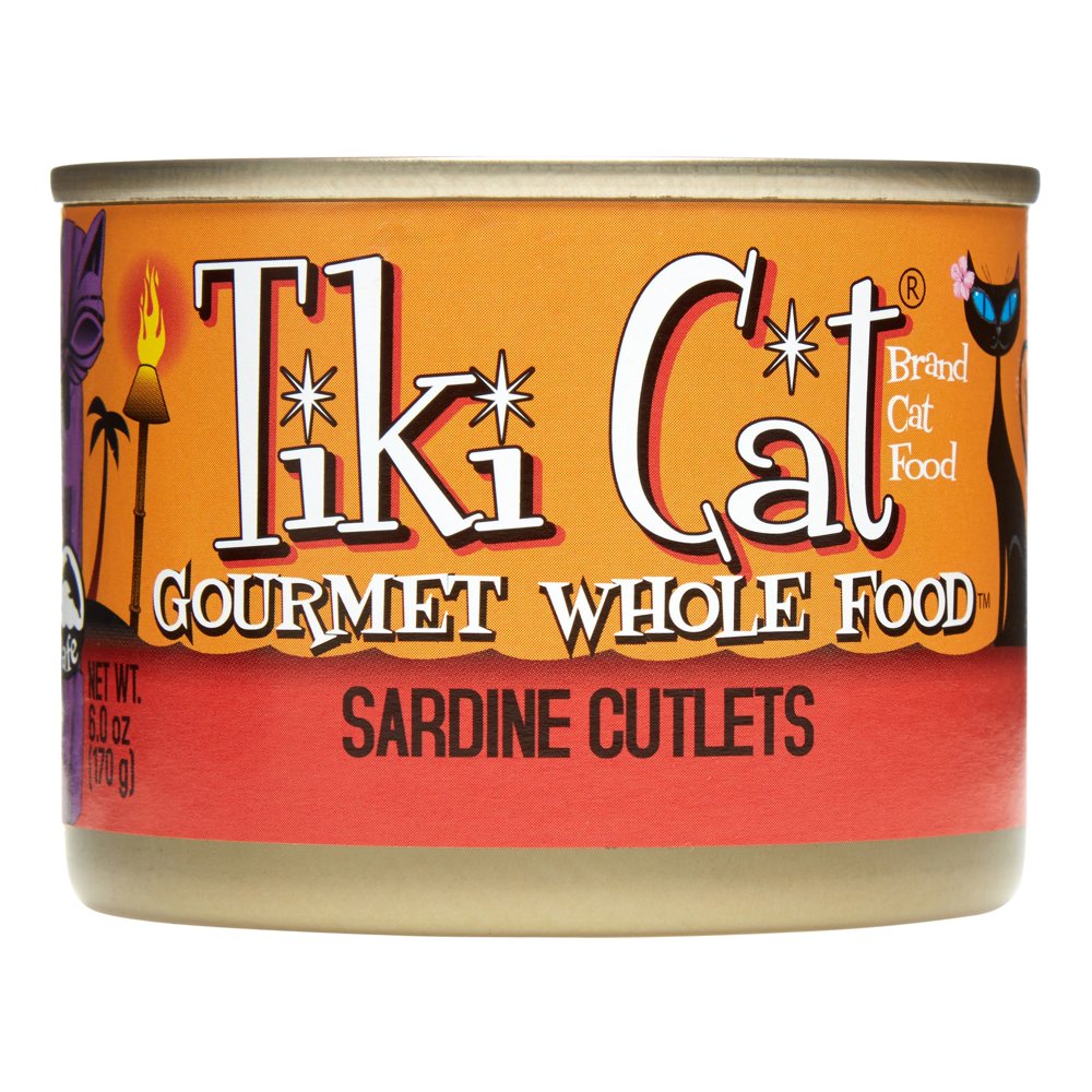 Tiki Cat Tahitian Grill GrainFree Sardine Cutlets Wet Cat Food, 6 oz