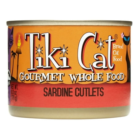 Tiki Cat Tahitian Grill Grain-Free Sardine Cutlets Wet Cat Food, 6 oz