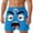 Light Blue, variant on Mens Casual Shorts Funny Cartoon Face Print Short Pants with Drawstring Comfortable Summer Board Shorts for Men Black L
