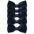 thumbnail image 1 of Mens Smooth Satin Feel Wedding Pre-Tied Blue Bow Tie Sets, 1 of 7