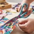 thumbnail image 3 of 8.5 in Sewing Shears for Fabric Cutting, Soft Grip Handle, Titanium Coated Scissors for Home Craft Sewing and DIY, Sharp Multipurpose Stainless Steel Shears for Fabric Paper, Holiday Gift, Green, 3 of 5