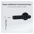 thumbnail image 2 of Door Lock, Electronic Smart Lock Bluetooth-compatible With 2 Keys Fingerprint Password Door Lock Security Handle Lock For Apartment Black ,Easy to Install, 2 of 7