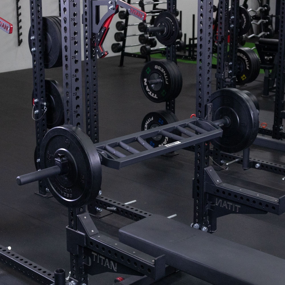 Titan Fitness Hybrid Multi-Grip Olympic Barbell V3, Rated 1,900 LB, Rackable Swiss/Football Bar