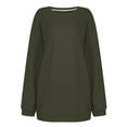 thumbnail image 6 of Women's Solid Thickened Oversize Long Sweater Dress Disappearing Lower Body, Cozy Fall Winter Sweatshirt Dress with Soft Fabric for Fashionable and Comfortable Wear,Army Green,2XL, 6 of 8