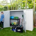 thumbnail image 4 of Absco Space Saver 10' x 2.5' Metal Garden Shed - Surfmist, 4 of 12