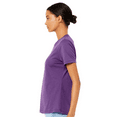 thumbnail image 3 of BELLA + CANVAS Women’s Relaxed Jersey Tee, Short Sleeve Crew Neck Cotton T-Shirt, Royal Purple, M, 3 of 4