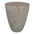 thumbnail image 1 of Mesa para plantas Benzara, 18 pulgadas, cónica, de resina blanca jaspeada, 1 of 5