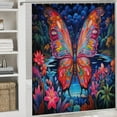 thumbnail image 5 of Wildflowers Butterfly Shower Curtain Sets with Rugs 4 Piece Rustic, 5 of 8
