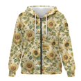 thumbnail image 4 of Uorisanigo Sunflower Print Women Oversized Sweatshirts with Pocket Soft Womens Zip Up Hoodies Oversized Sweatshirt Fashion Long Sleeve Winter Fashion Clothes Size M, 4 of 7