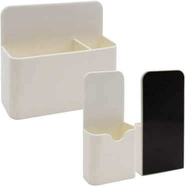 3Pcs Magnetic Pen Holders, STONCEL Dry Erase Marker Magnetic Cup Organizer with Removable Block, Home Office Supplies for Whiteboard Refrigerator Locker