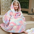 thumbnail image 6 of Catalonia Oversized Blanket Sweatshirt, Sherpa  Fleece Hoodie, Super Soft Warm Comfortable Pullover with Large Front Pocket for Boys Girls Teens Kids(7-13 yr), 6 of 8