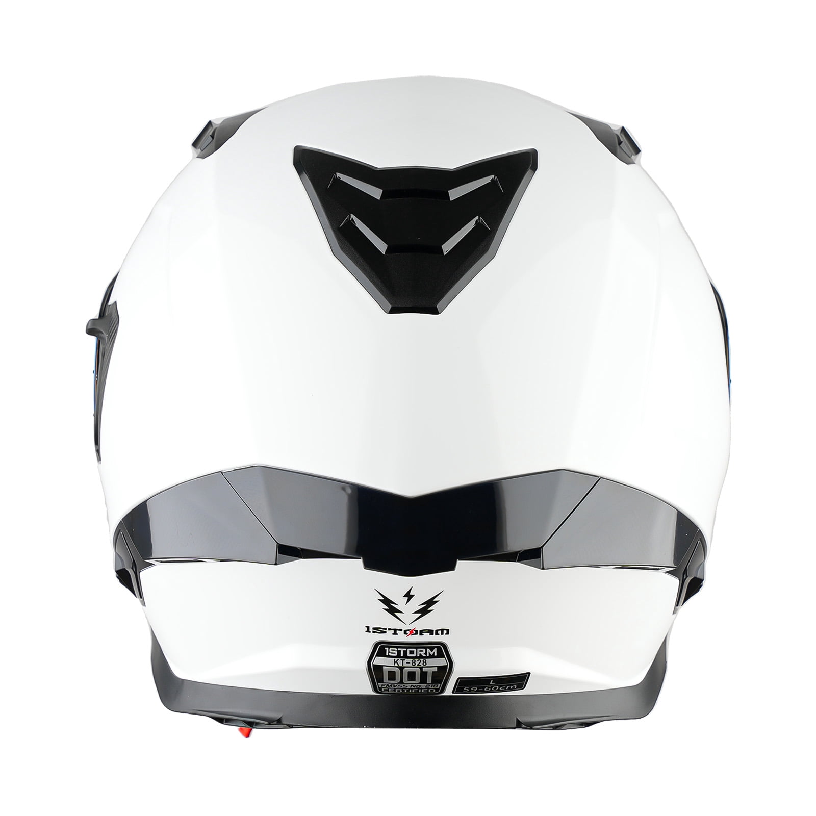 1Storm Motorcycle Full Face Helmet for Adults Men and Women Street Bike Racing Helmet DOT Approved with one Extra Clear Shield: KT828 Glossy White