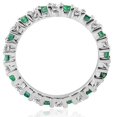 thumbnail image 2 of Pompeii 1 1/2ct Emerald Diamond Eternity Ring 14K White Gold (G/H,I1-I2), 2 of 2
