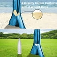 thumbnail image 3 of Compact Pop Up Canopy Tent, Collapsible Instant Shelter, Portable Sports Cabana, With Built-in Weight Bags, 8 x 8 ft Base / 6 x 6 ft Top for Camping,Hiking,Fishing,Family Outings (Mosaic Blue), 3 of 11