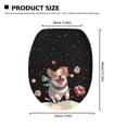 thumbnail image 6 of ZUXONGSY Christmas Corgi Toilet Lid Dust Cover Machine Washable Elongated Toilet Cover with Elastic Bottom Soft Skin Friendly Toilet Protective Cover Fit Size 17.3 x 13 Inches Xmas Decor, 6 of 6