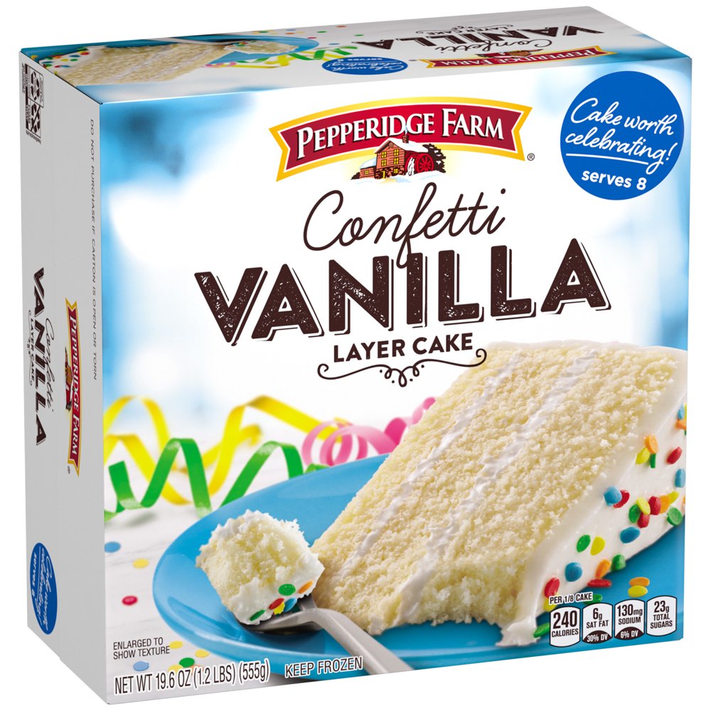 Pepperidge Farm Frozen Confetti Vanilla Layer Cake, 19.6 oz. Box