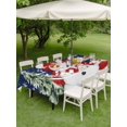 thumbnail image 3 of Outdoor Tablecloth with Umbrella Hole and Zipper, Navy Blue Christmas Rectangle Table Cloth 60x102 Inch Waterproof Tablecloth, Winter Snowman Snowflake Pine Tree Picnic Table Cover for Patio Camping, 3 of 7