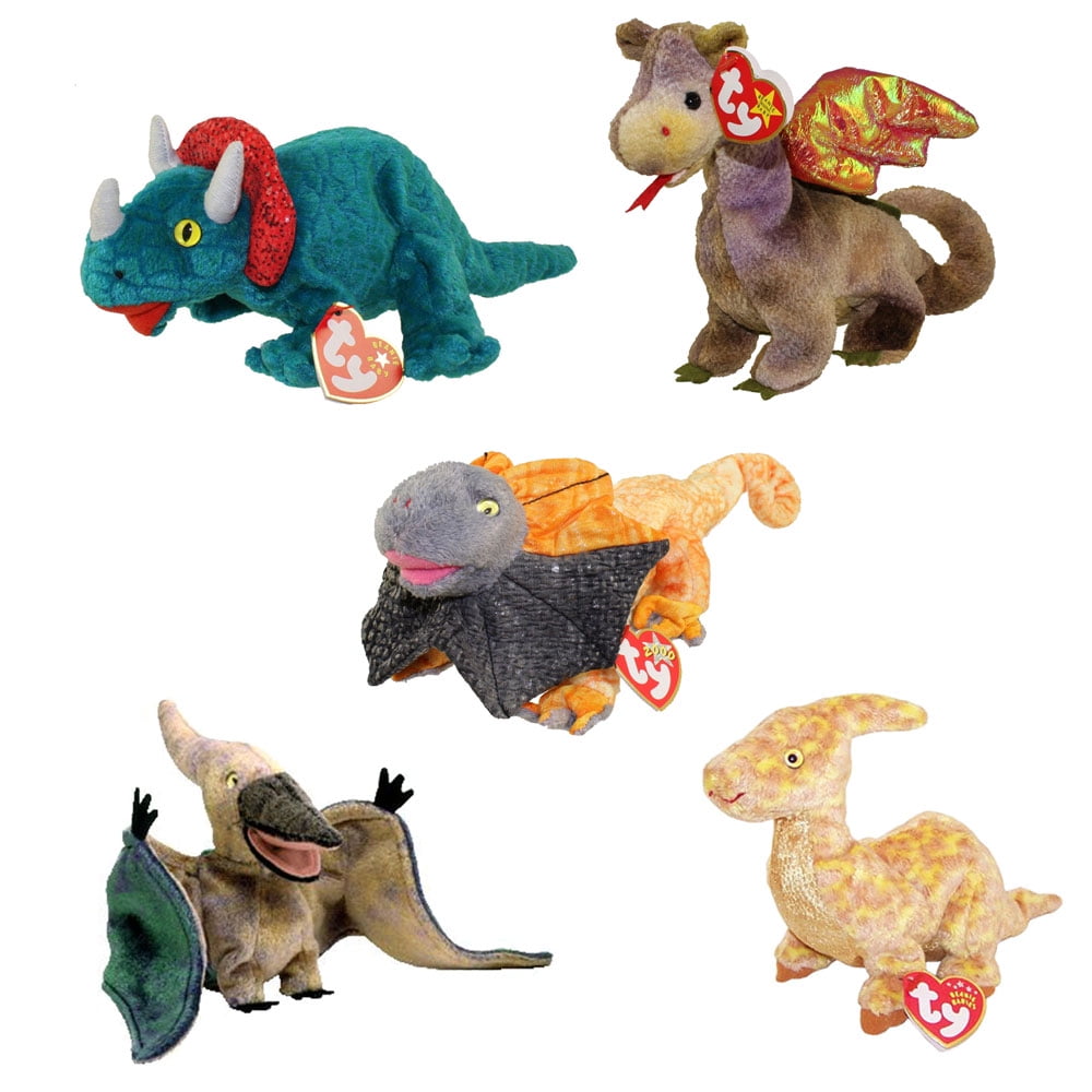 HORNSLY 2000 Ty Beanie Babie 9in Triceratops Dinosaur 3up Boys Girls 4345 for sale online 