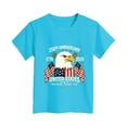 thumbnail image 4 of TOWED22 Girls Casual Summer T-Shirts 250Th Anniversary Patriotic Print Tee American Flag Short Sleeve Tops(Sky Blue,13-14 Y), 4 of 4