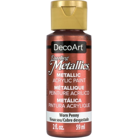UPC: 0766218046918 | Dazzling Metallics Acrylic Paint 2oz-Worn Penny