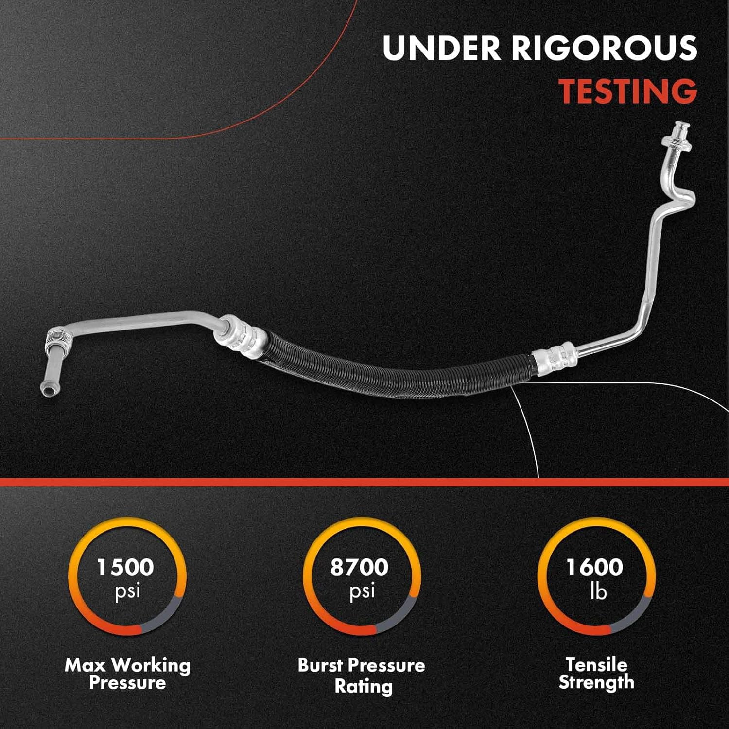 A-Premium Power Steering Hose Pressure Hose Line Assembly Compatible with Ford F-250 Super Duty/F-350 Super Duty 2017-2018, F-450 Super Duty/F-550 Super Duty 2017-2019, 6.7L, Hydroboost To Gear