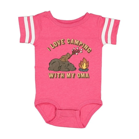 

Inktastic I Love Camping With My Oma Gift Baby Boy or Baby Girl Bodysuit