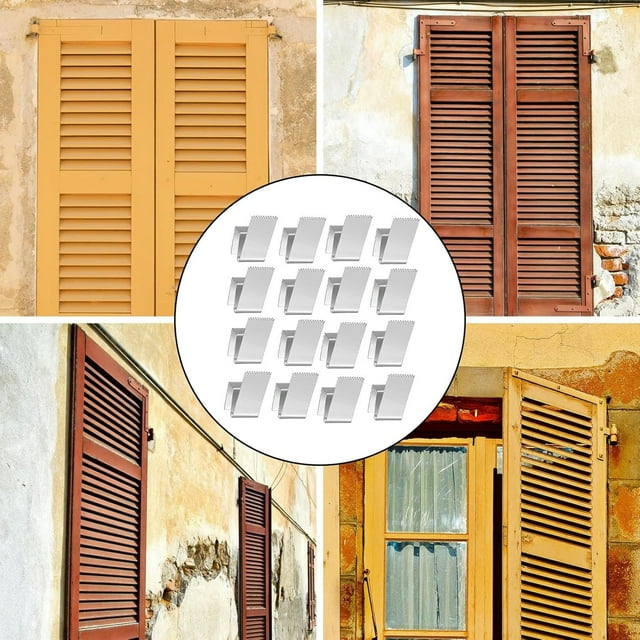 Window Clips 16Pack Black Board Up Clips With Door Handles And Screws For Plywood Brick Wood Concrete Secure Fixing Clip 16PCS