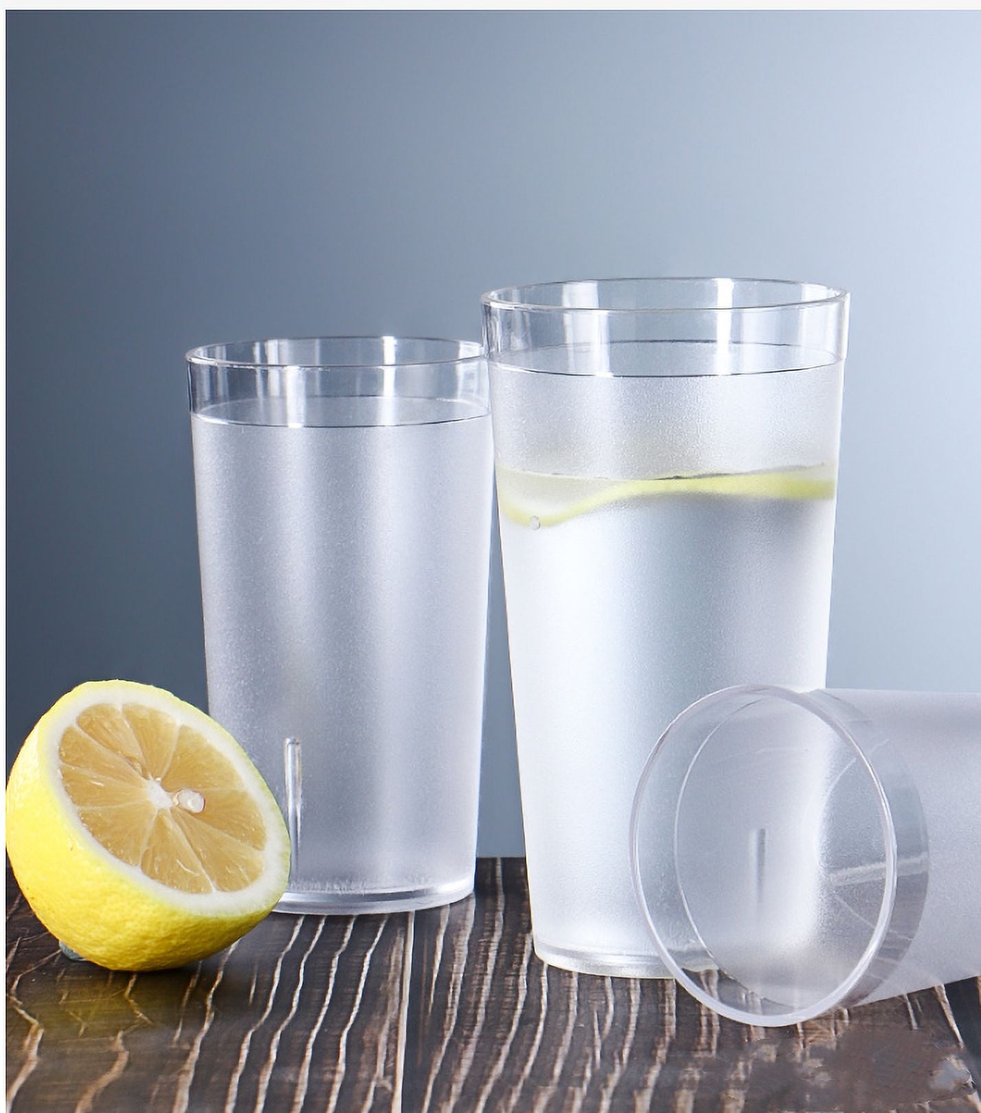 Plastic Cups Reusable,Unbreakable Plastic Drinking Glasses [Set of 12] Drinking Cups for Kitchen, Stackable,Dishwasher Safe Plastic Drinking Cups (20oz,Clear)