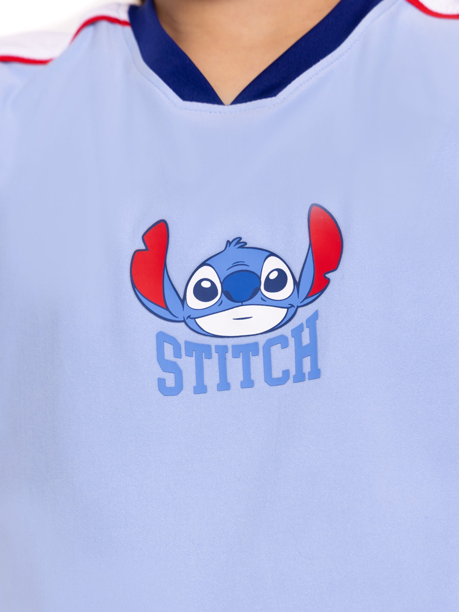 Stitch Girls Active V-Neck Graphic Jersey with Short Sleeves, Sizes 4-12