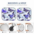 thumbnail image 6 of Daiia Butterflies 2PCS Car Windshield Sun Shade, Foldable Sun Shield for Car Front Window, Auto Sun Blocker Visor Protector Universal for Truck SUV Pickup-Small, 6 of 7