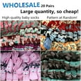 thumbnail image 2 of WAFUNNE 20 Pairs Baby Socks Boy Girl Cotton Socks Wholesale for Infant Toddler Kids Children (Pattern at Random) Girl 0-12 Months, 2 of 6