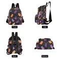 thumbnail image 4 of FORMRS Mini Backpack Purse for Women Quilted Travel Daypack Casual Shoulder Bag, Halloween Purple Ghosts, 4 of 7