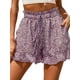 thumbnail image 1 of SAYOO Pantalones florales femeninos, pantalones cortos cortos de cintura alta de ocio SAYOO  moda, 1 of 2