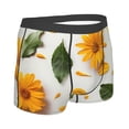 thumbnail image 4 of Haiem Sunny Yellow SunFlower Men's Boxer Briefs, Every Day Comfort Stretch Cotton Moisture-Wicking Underwear-Medium, 4 of 8