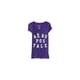 thumbnail image 1 of Aeropostale - Playera adornada con logo apilado para mujer, morado, grande, 1 of 2