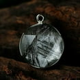 thumbnail image 2 of Gibeon Iron Meteorite Pendant,Star of David Women Men Moldavite Rare Necklace (25MM), 2 of 4