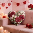 thumbnail image 6 of Heart Shaped Floral Throw Pillow,Romantic Soft Cushion with Elegant Heart Design,Cozy Floral Patterns and Comfortable Fabric,Perfect Home Decor Accent for Couch Bed or Valentine’s Day Gift-C, 6 of 7