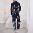thumbnail image 6 of Goofa Solar System Printed Women’s 2 Piece Pajama Set Super,Pajamas Women's Long Sleeve Sleepwear Soft Button Down Loungewear Pjs Lounge Set Nightwear-XX-Large, 6 of 9