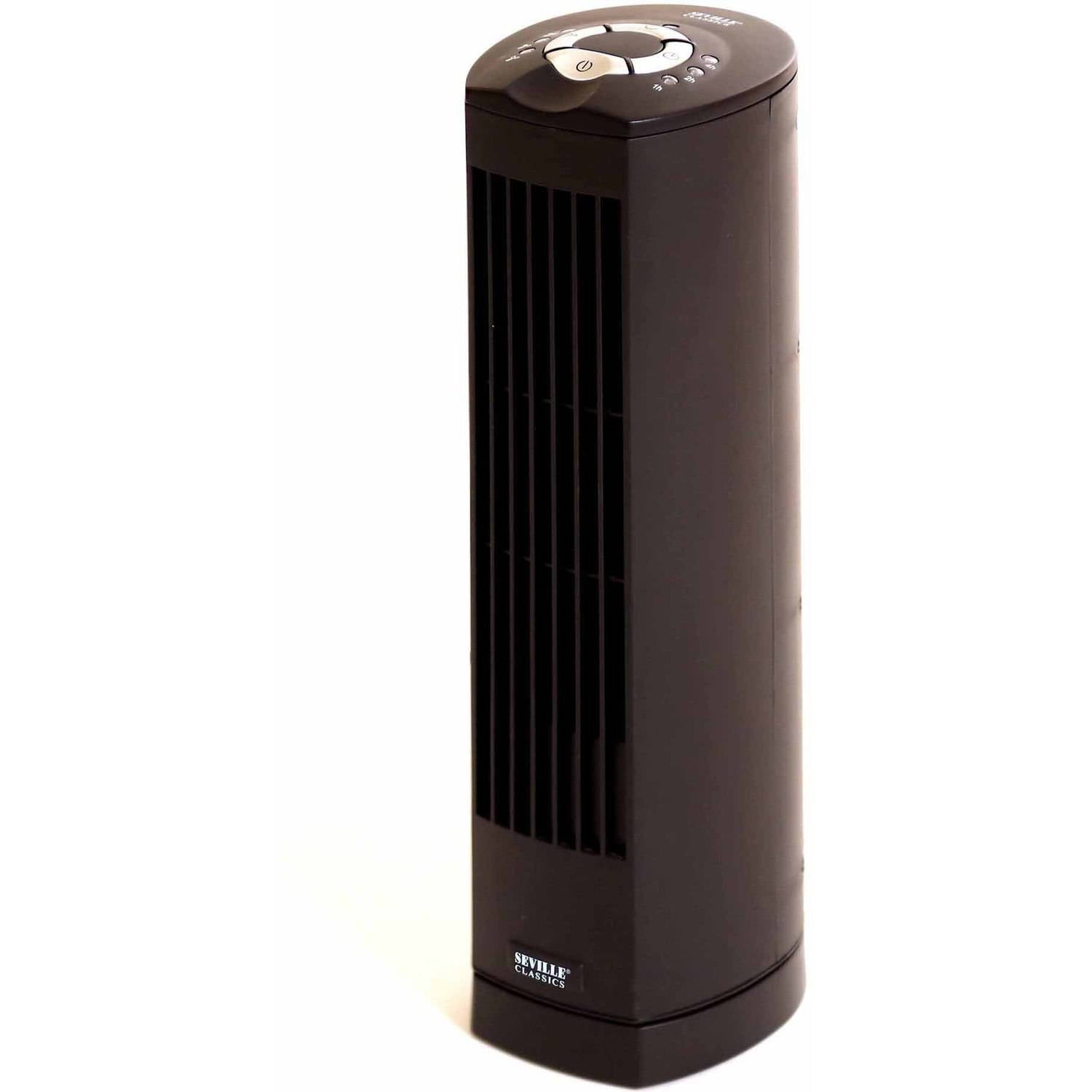 17" Personal Rotating Tower Fan, Black by Seville Classics ...