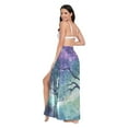 thumbnail image 3 of FORMRS Womens Long Sarong Beach Wrap Semi-Sheer Bikini Skirt Bathing Swimsuit Cover Up, Moonlight Forest, 3 of 7