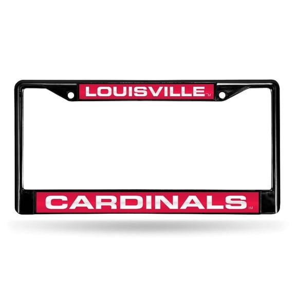 Louisville-Cardinal's Black Metal License Plate Frame Holder