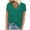 Green, variant on Fesfesfes Women Short Sleeve Tshirt Women's Fashion solid V-Neck Short Sleeved Casual T-Shirt Tops Blouses Tees Women L(US:8)