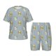 thumbnail image 1 of Balery Baby Elephant Giraffe Conjunto de Pijama Infantil de Manga Corta con Estampado – Ropa de Dormir de Algodón Suave-XX-Large, 1 of 6