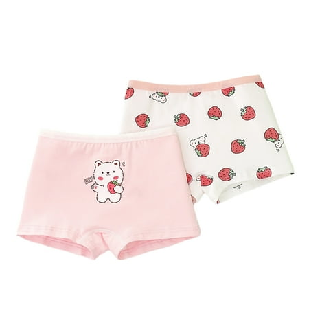

GYRATEDREAM Little Girls Underwear Toddler Panties Cotton Boyshort Soft Breathable Underpants Kids Boxer Briefs 2-Pack